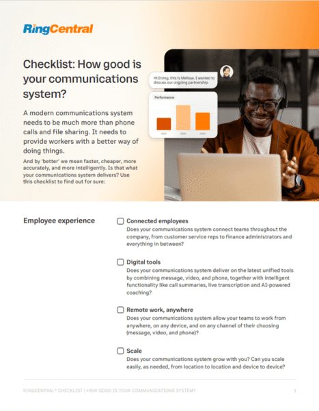 How good is your communications system ?