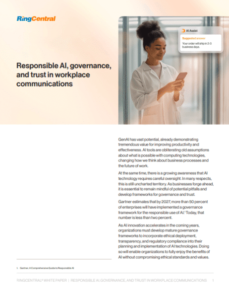 Responsible AI, governance, and trust in workplace communications